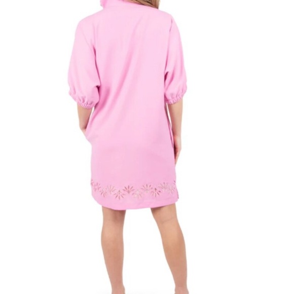 Pink Knee-Length Tunic Coverup Dress - Picture 2 of 5